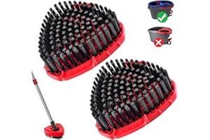 2 Pack Upgrade Scrub Brush Replace Heads Compatible with O Cedar EasyWring RinseClean 2 Tank Spin Mop, Scrubber Brush Mop Hea