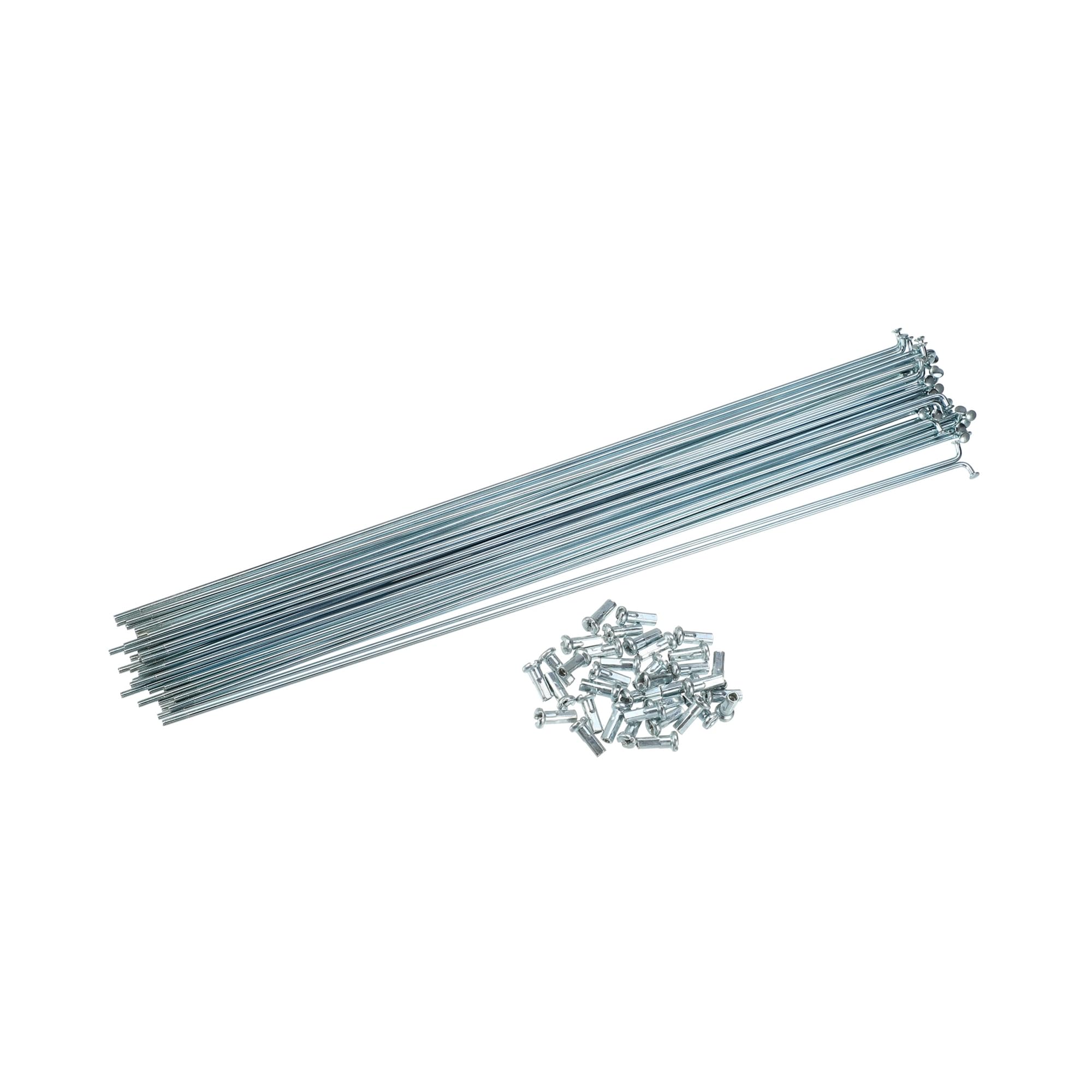 VekAuto 36 Pcs 14G J Bend 280mm Bike Bicycle Spokes with Nipples Silver Tone Auto Accessories