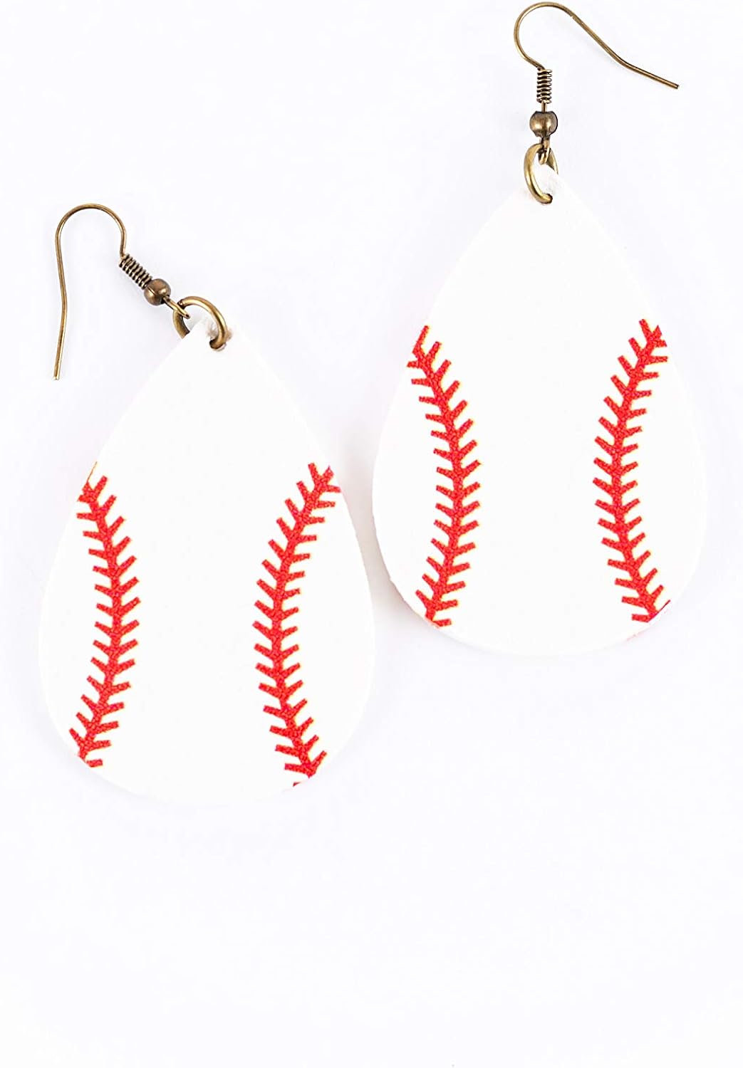 Baseball Sport Teardrop Leather Dangle Earrings Amazon.co.uk Jewellery