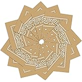 PJPSAA 12 Pack Bandanas Unisex Paisley Cowboy Bandanas Bulk Multi Purpose Headband Scarf for Men Women Costume
