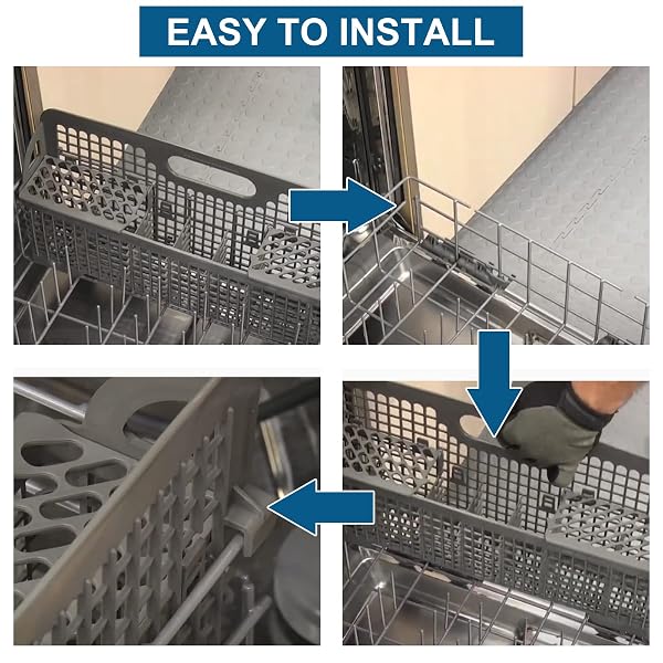 AMI PARTS 8531233 WP8562043 UNIVERSAL DISHWASHER SILVERWARE BASKET REPLACEMENT FIT FOR WHIRLPOOL KITCHENAID DISHWASHER UTENSIL RACK BASKET, REPLACES 8531233,8562043, WP8531233VP