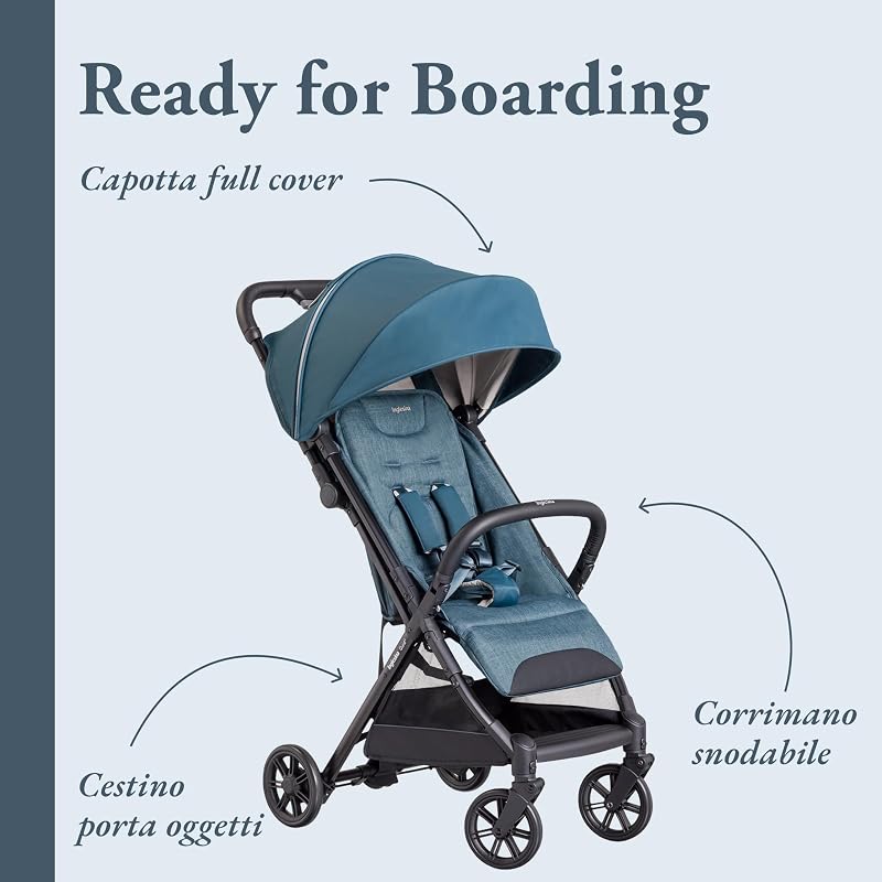 Quid² Kinderwagen, leicht, bis 22 kg, kompakt und leicht, ideal für Flugzeuge, Manta Blue