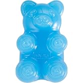 Outward Hound Gummiez Bear Interactive Dog Chew &amp; Treat Stuffer, 4.7" | 2-in-1 Chew &amp; Treat Puzzle, Textured Grooves Help Clean Teeth &amp; Massage Gums, Blue Raspberry Scent, No BPA, Dogs &amp; Puppies