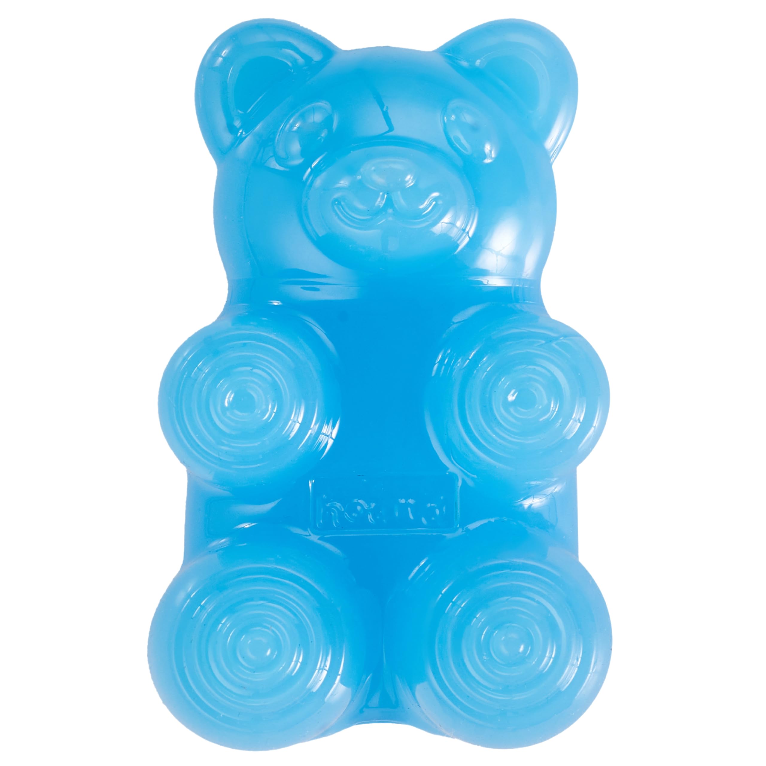 Photo 1 of Outward Hound Gummiez Bear 2-in-1 Dental Dog Chew Toy and Dog Treat Stuffer Game, Blue Raspberry Scent, Blue
