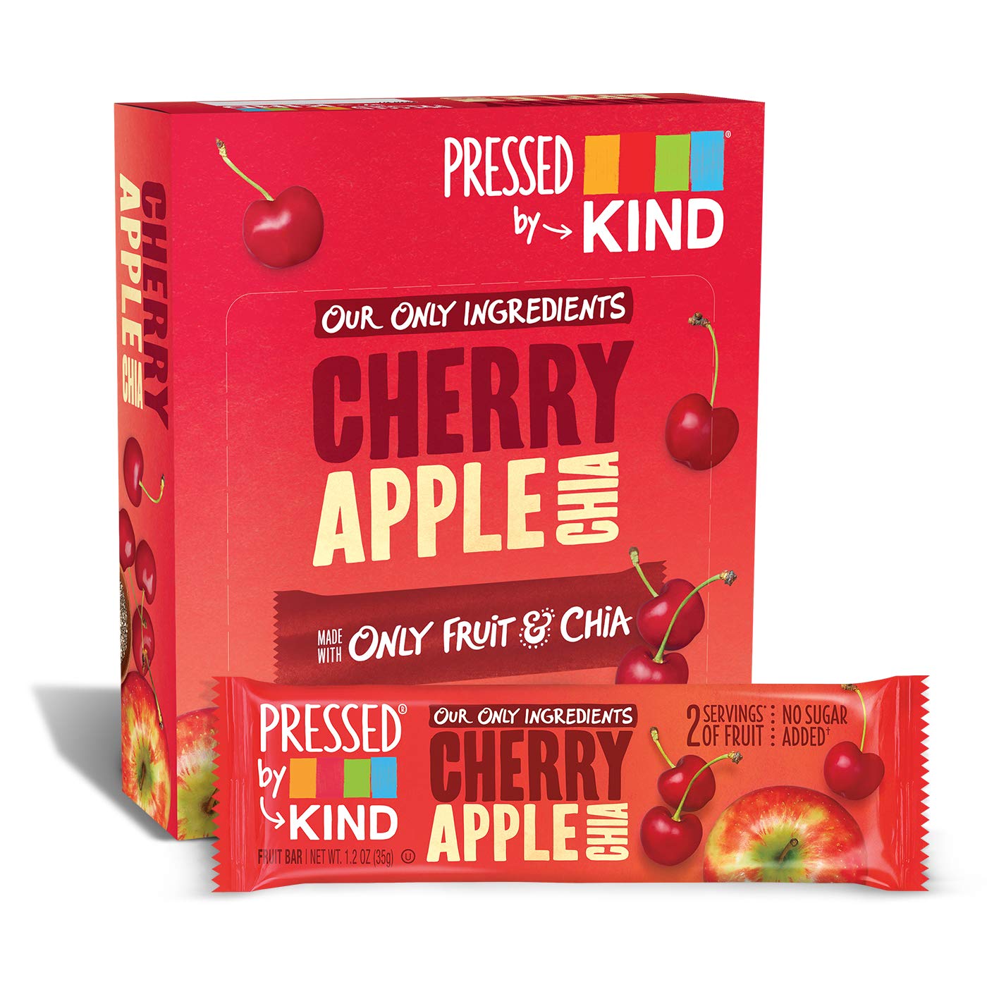 Pressed by KIND Fruit Bars, Strawberry Apple Chia, No Sugar Added