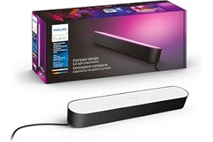 Philips Hue Smart Play Light Bar Base Kit, Black - White & Color Ambiance LED Color-Changing Light - 1 Pack - Requires Bridge - Control with App - Works with Alexa, Google Assistant and Apple HomeKit