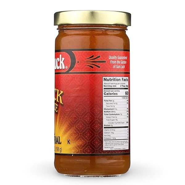SUN LUCK ALL-NATURAL DUCK SAUCE 7 OZ BOTTLE – SWEET & TANGY CHINESE-STYLE DIPPING SAUCE FOR EGG ROLLS, WONTONS & APPETIZERS; GREAT GLAZE FOR CHICKEN & PORK.