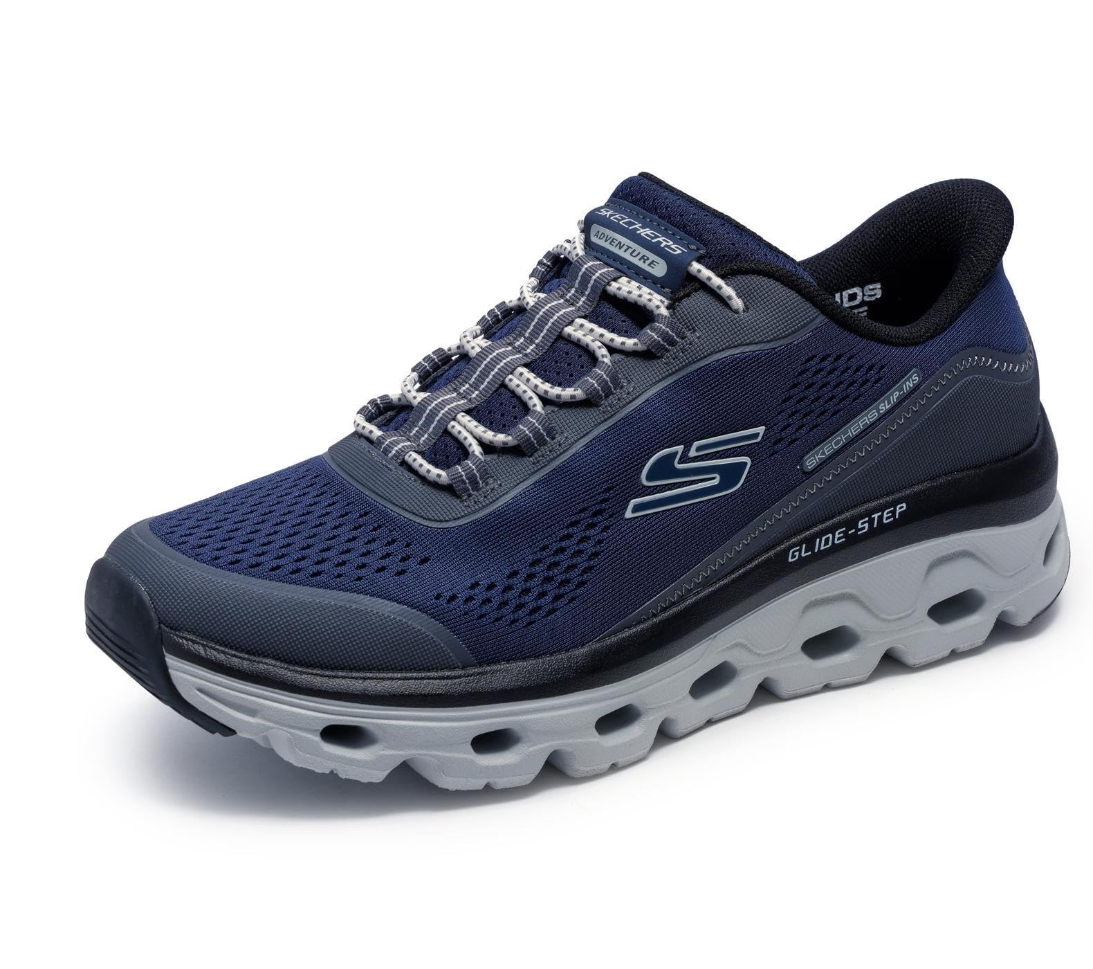 Skechers Men's Glide-Step Sole Hands Free Slip-in Sneaker,Navy,7 Image