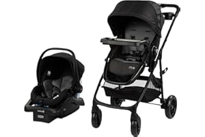 Safety 1st Grow and Go Flex 8-in-1 Car Seat Stroller Combo, Baby Stroller Travel Systems for Infants 4-30 lbs, Stroller and Carseat Combo Set, Night Rider