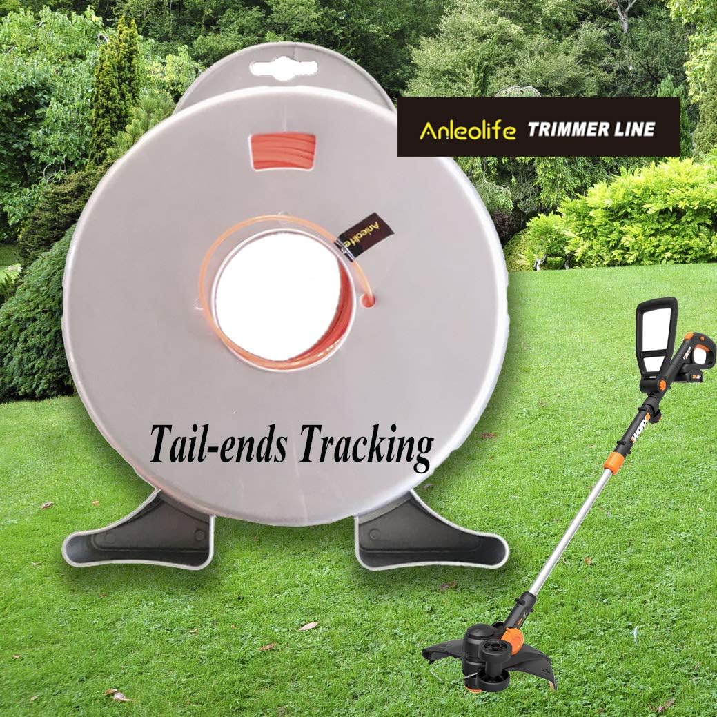 Anleolife 1-Pound Commercial Square .080-Inch-by-557-ft String Trimmer Line Donut, with Bonus Line Cutter, Orange : Garden & Outdoor