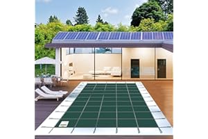 Happybuy Inground Pool Safety Cover 16' x 32' Rectangle, Safety Pool Covers Green Mesh, 15-Year Warranty, UL Certified to ASTM Standard F1346, Triple Stitched for MAX Strength, Abrasion Resistant