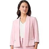 Kasper Womens Crepe 3q Sleeve Shawl Collar Jacket W We