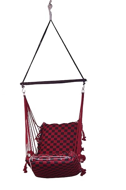 Porwal Swing Chair (Red, HSA-3004-RedBlack)