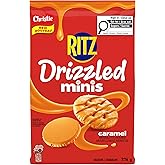 RITZ Drizzled Minis Caramel Crackers, Sweet & Salty Snack, Bag Format 226 g