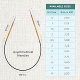 KnitPro Zing Fixed Circular Needles Asymmetrical 10" 2.25mm view 4