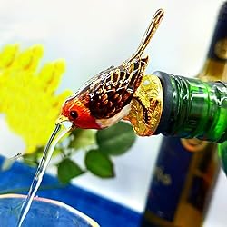 Wine Aerator Pourer, Enamel Glaze Colorful Bird