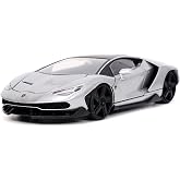Lamborghini Centenario Gray Metallic with Black Top Hyper-Spec Series 1/24 Diecast Model Car by Jada