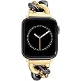 Anne Klein Fashion Chain Bracelet for Apple Watch, Secure, Adjustable, Apple Watch Replacement Band, Fits Most Wrists