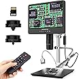 Andonstar AD249S-M 3 Lens HDMI Digital Microscope 2000x with Endoscope, 2160P UHD Video Record 10.1 Inch LCD Microscope, Soldering Electronic Microscope, Coin Biological Microscope, Windows Compatible