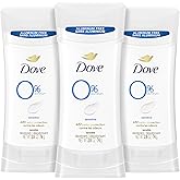 Dove 0% Aluminum Deodorant Stick Sensitive 3 Count Non-irritating Deodorant for Underarm Care Kindest Aluminum Free Deodorant