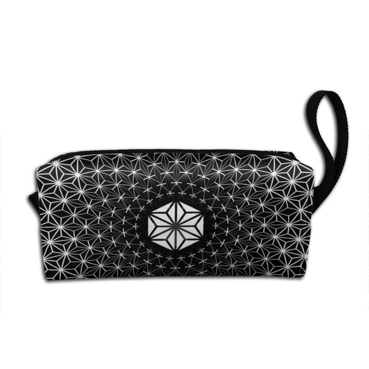 Black Sacred Geometry Portable Multifunction Make-up Mini Bag Makeup Bag Sewing Kit Medicine Bag Cosmetic Bag For Home Office Travel Camping Sport Gym Outdoor