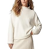 Wyeysyt Women's Oversized Rollneck Sweater Chunky Cable Knit Soft Pullover Sweater Fall Winter Casual Knitwear