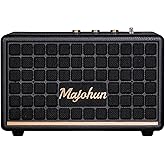 100W (Peak) Wood Bluetooth Speaker for Home, Vintage Speaker with Bluetooth 5.4, TWS Paire, Stereo Sound with Bass/Treble Control, AUX and USB Input, Retro Speakers for Home, Room, Office,Party(Black)