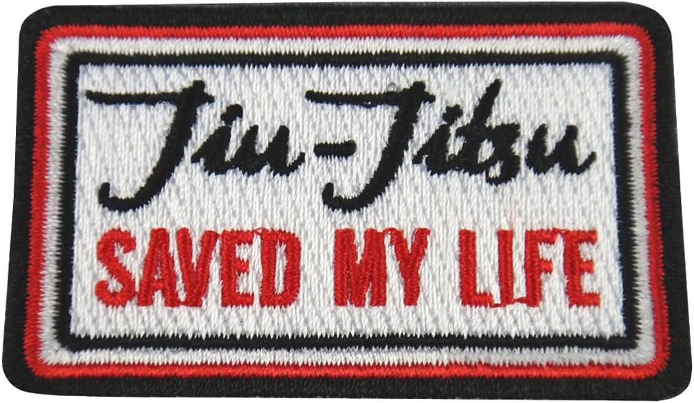 Jiu Jitsu Gi Patch BJJ JIUJITSU SAVED MY LIFE Small Iron