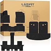 LASFIT Floor Mats & Backrest Mats & Cargo Mat for Kia Sorento 2026 2025 2024 2023 2022 2021 (Not Fit for Hybrid & PHEV) All Weather TPE Custom Fit Floor Liners Full Set Car Mats Acessoires, Black