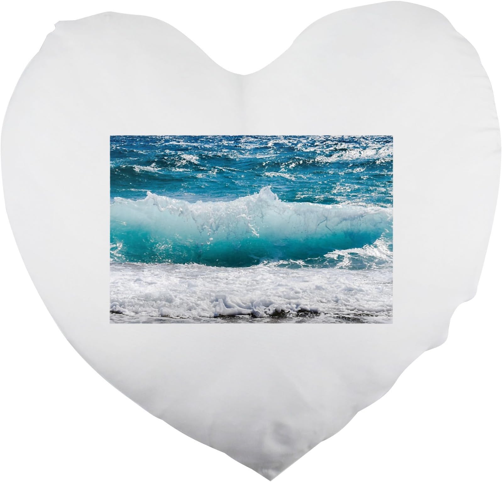 Wave, Smashing, Foam, Spray, Sea, Nature Heart Shaped Pillow Cover