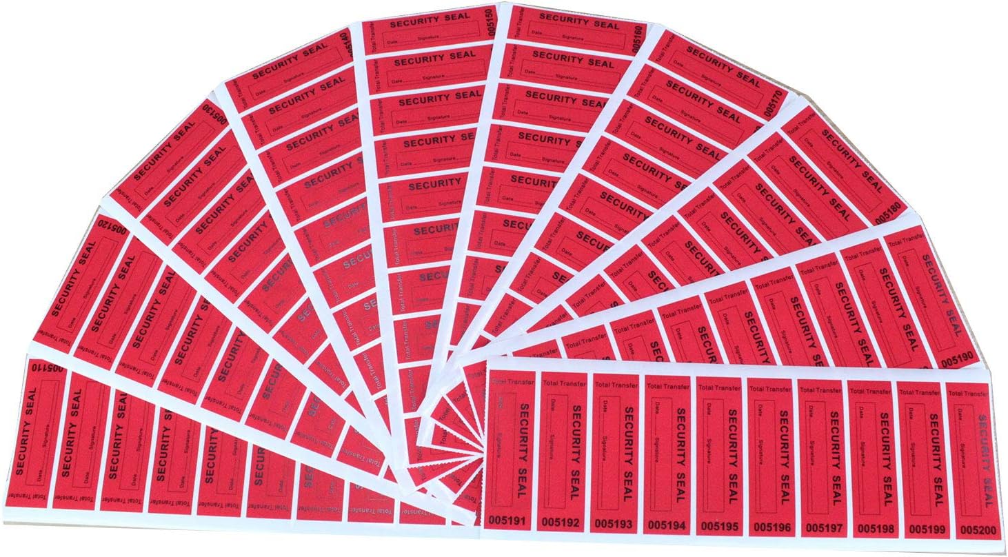 TamperSeals Group, 100pcs 100% Total Transfer Tamper Evident Security Warranty Void Stickers/Labels/Seals (Red - Image 4