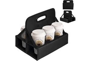 BOHEMIABY Drink Carrier with Handle Reusable, 6 Cup Portable Drink Carrier, Foldable Cup Coffee Carrier, Carry Cocktails、Safe