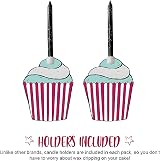 Anniversary House Gold Star Candles Set of 12 with Holders - Printed Toppers view 5