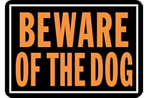 Hy-Ko Products 838 Beware of Dog Aluminum Sign 9.25" x 14" Orange/Black, 1 Piece