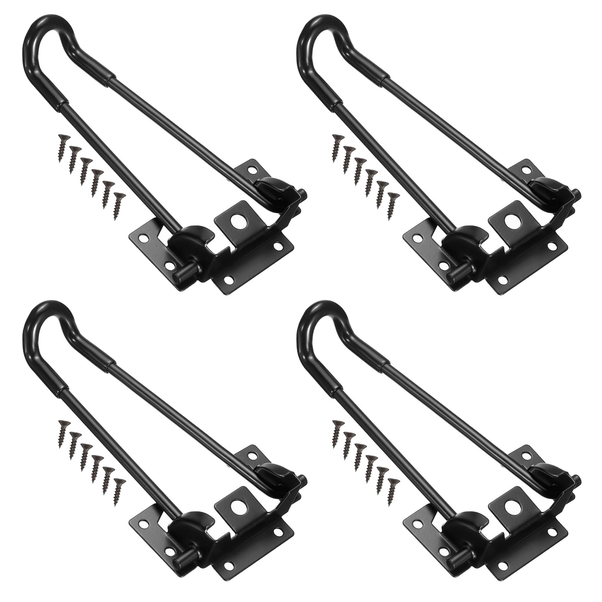 M METERXITY 4 Pack Foldable Hairpin Legs - DIY Furniture Table Legs, Apply to Office/Home Use/Entertainment Places (3.8 x 2.4 x 7.3 Inches, Black)