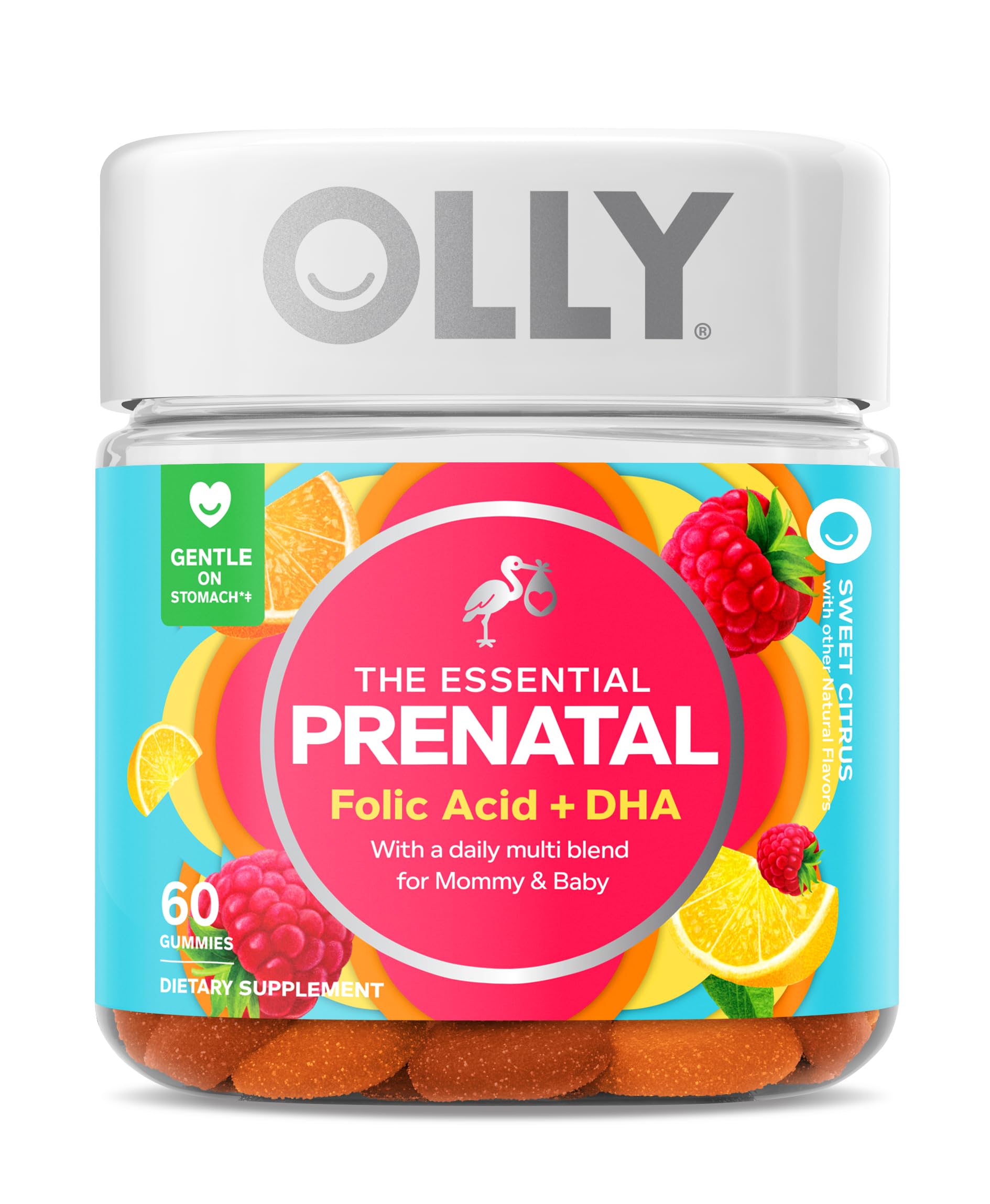 OLLY Ultra Strength Prenatal Multivitamin Softgels, Supports Healthy Growth, Brain Development & The Essential Prenatal Gummy Multivitamin, 30 Day Supply (Gummies), Sweet, Folic Acid