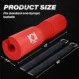 KK Barbell Squat Pad Extra Thick NBR Foam Red Non-Slip Hip Thrust Pad view 5