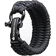 The Friendly Swede Trilobite Paracord Bracelet for Men — Extra Thick Survival Bracelet with Stainless Steel Black Bow Shackle; Polyester Paracord with Adjustable Size & Spare Pin