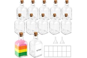 TBWIND 12 Pack 4oz Glass Potion Bottles with Cork, Small Apothecary Bottles, Clear Mini Glass Bottles for Drinks, Crafts, or 