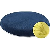 Sigmat Memory Foam Seat Cushion Anti-Slip Soft Round Stool Cushion Chair Pad 16 Inch Navy Blue, 1Count (Pack of 1)