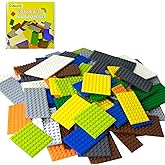 Cabeeskii 130 Pieces Classic Building Plate, Mixed Color with 11 Size Building Base Plate, Compatible with Lego Parts and Pieces, for Most Brands