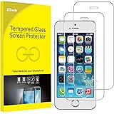 JETech Screen Protector for iPhone SE 2016 (Not for 2022/2020), iPhone 5s, iPhone 5c and iPhone 5, Tempered Glass Film, 2-Pac