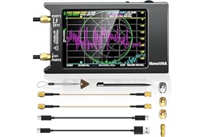 AURSINC Upgrated NanoVNA-H4 Vector Network Analyzer, Lastest V4.4 9KHz-1.5GHz HF VHF UHF 4" Touch Screen VNA Antenna Analyzer Ham Radio, Measuring S Parameters, SWR, Phase, Delay, Smith Chart