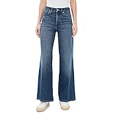 Good American Women's Soft Tech Good Waist Palazzo Ankle Jeans