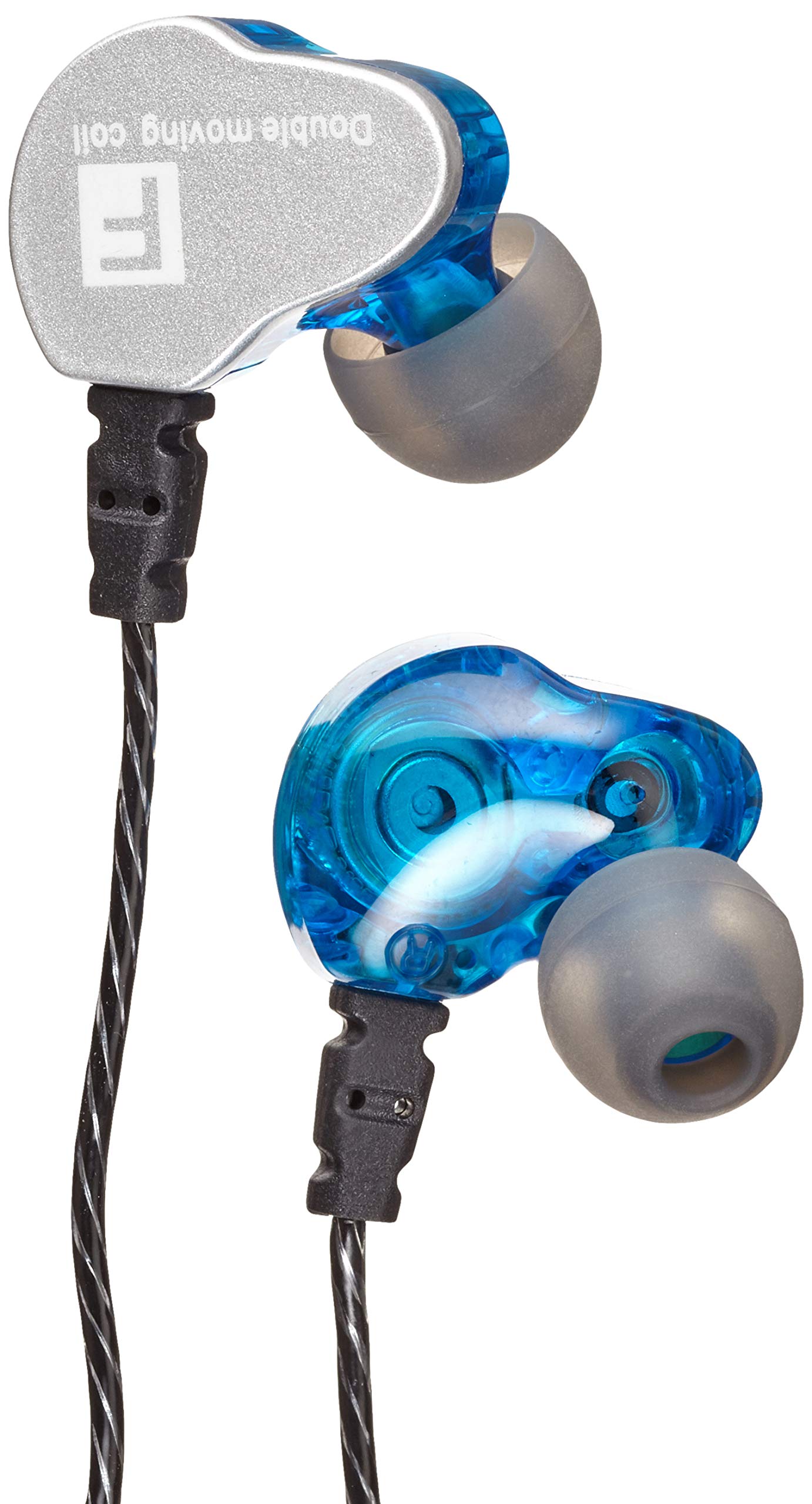 Shot Case Hq Metal Earphones for Samsung Galaxy Tab S4 Tablet with Microphone Hands Kit Universal Jack (Blue)