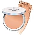 IT Cosmetics CC+ Airbrush Perfecting Powder Foundation - Buildable Full Coverage Of Pores & Dark Spots - Hydrating Face Makeup with Hydrolyzed Collagen & Niacinamide - 0.33 Oz