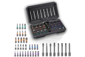 YROUGRA 42 in 1 Magnetic Screwdriver Set, DIY Ratchet Screwdriver Set, Multi Bit Magnetic Drive with Ratchet Handle, Portable Compact Repair Tool Kit for Home, Electronics, Furniture, Computer, Bike Repairs