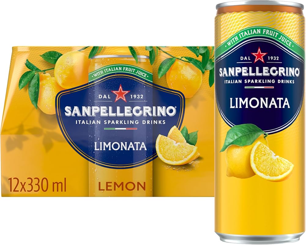 San Pellegrino Italian Sparkling Lemon Drink 12 x 330ml cans