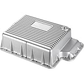 SPELAB 5R110 Deep Transmission Pan for Ford 6.4L PowerStroke 2008&ndash;2010 | 6 Qt Extra Capacity, Cast Aluminum, Gasket &amp; Magnetic Drain Plug Included, Replaces 3C3Z7A194AA 8C3Z7A194B, Silver