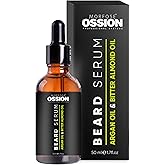 Morfose Ossion Beard Care Serum, Promotes Healthy Hair Growth, Fuller, Longer and Thicker Beard, Alleviates Itches, Eliminates Beardruff, Enriched with Argan and bitter Almond Oil, 50ml